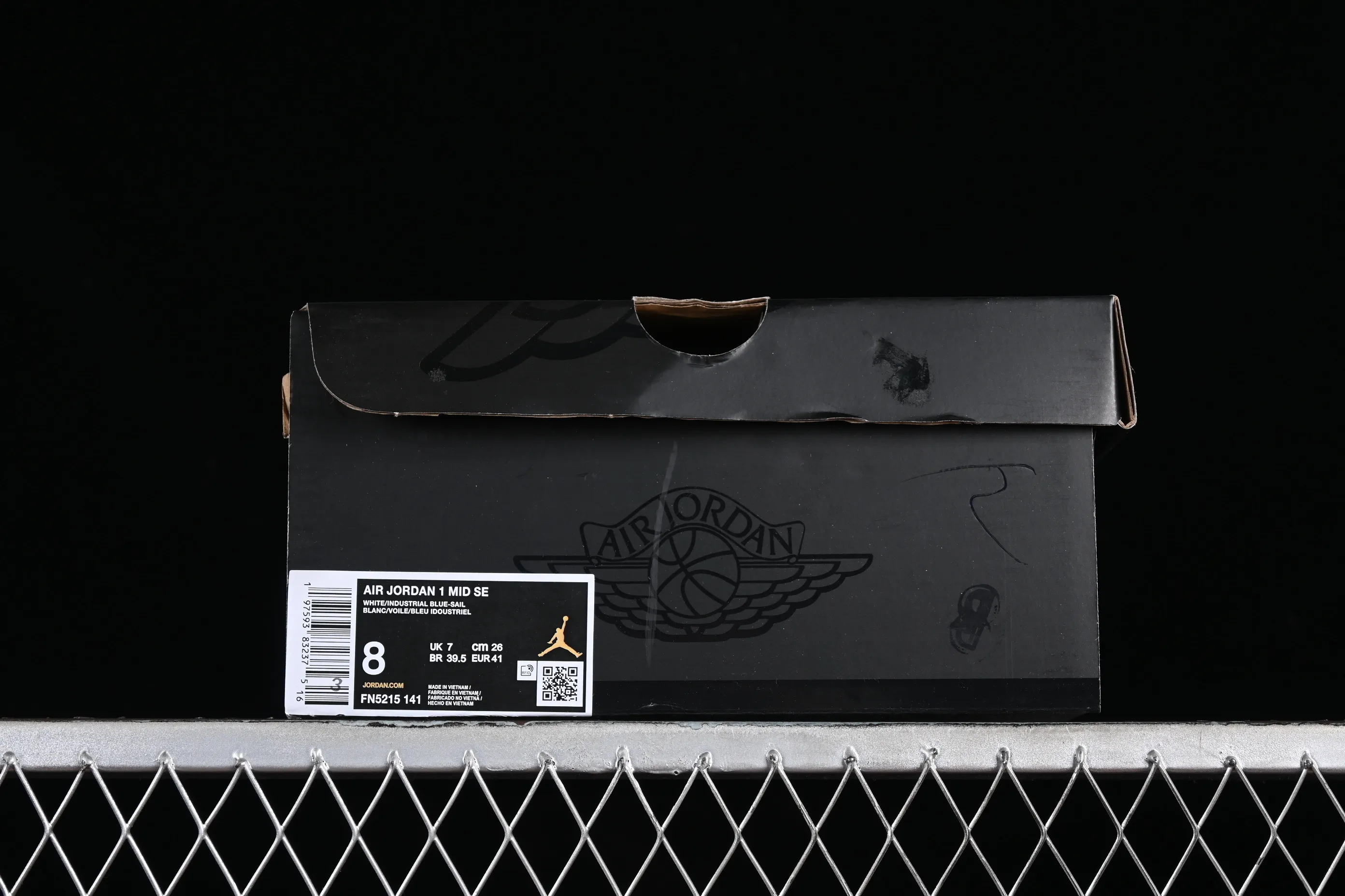 All categories Air Jordan Jordan series basketball shoes Air Jordan 1 Mid Air Jordan 1 Mid "Industrial Blue" AJ1 Joe 1 smoke gray jade Chinese culture basketball shoes FN5215-141